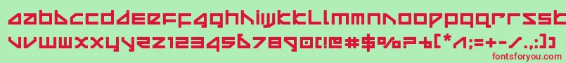 Шрифт deltaraybold – красные шрифты на зелёном фоне