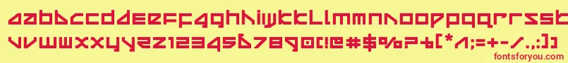 deltaraybold Font – Red Fonts on Yellow Background