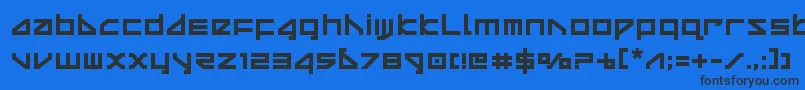 deltaraybold Font – Black Fonts on Blue Background