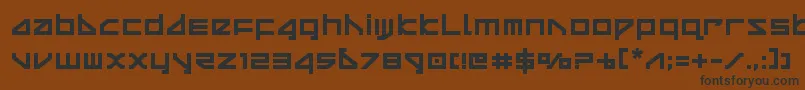 フォントdeltaraybold – 黒い文字が茶色の背景にあります