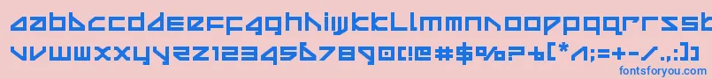 フォントdeltaraybold – ピンクの背景に青い文字