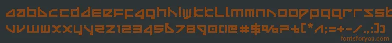 Шрифт deltaraybold – коричневые шрифты на чёрном фоне