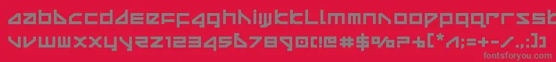 フォントdeltaraybold – 赤い背景に灰色の文字