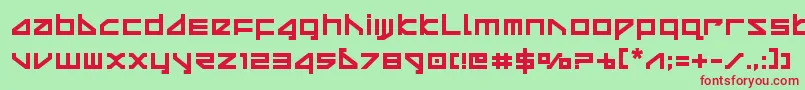 deltaraybold Font – Red Fonts on Green Background