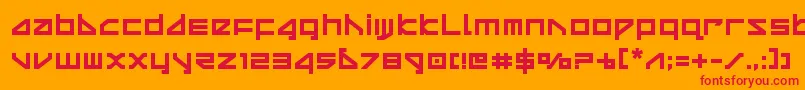 deltaraybold Font – Red Fonts on Orange Background