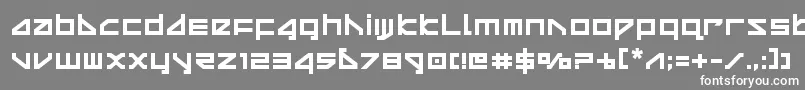 フォントdeltaraybold – 灰色の背景に白い文字