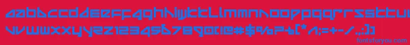 deltarayboldcompact Font – Blue Fonts on Red Background