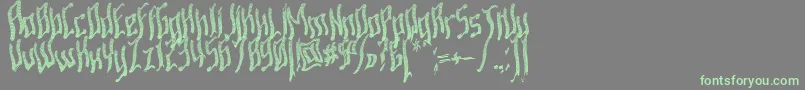 ArdourWaved-Schriftart – Grüne Schriften auf grauem Hintergrund