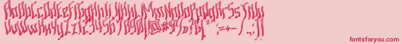Шрифт ArdourWaved – красные шрифты на розовом фоне