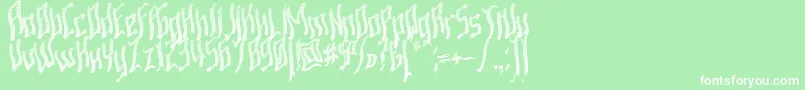 ArdourWaved Font – White Fonts on Green Background