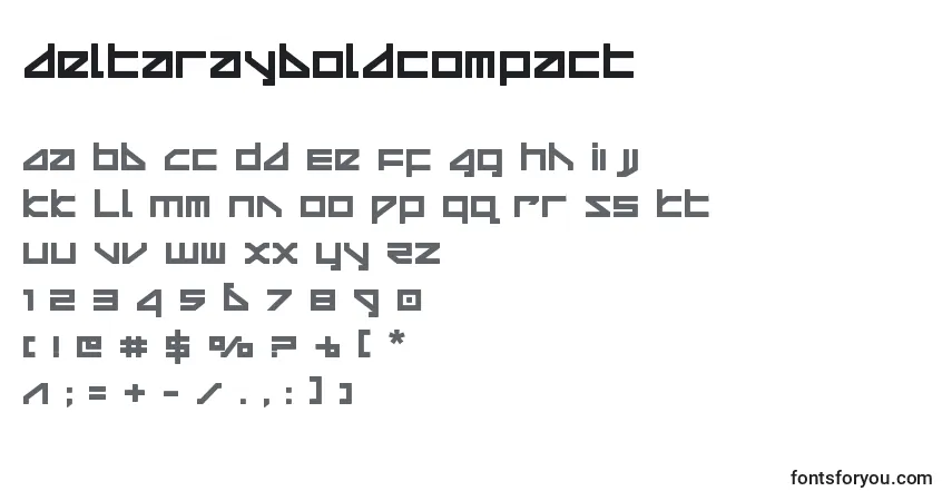 Deltarayboldcompact (124870)フォント–アルファベット、数字、特殊文字