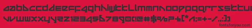 deltarayboldcompact Font – Black Fonts on Red Background