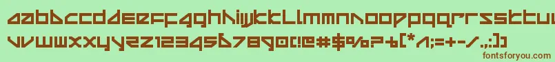 deltarayboldcompact Font – Brown Fonts on Green Background