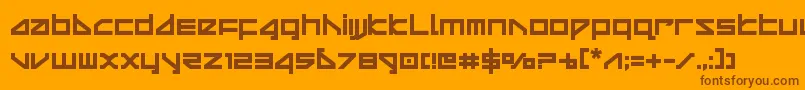 deltarayboldcompact Font – Brown Fonts on Orange Background