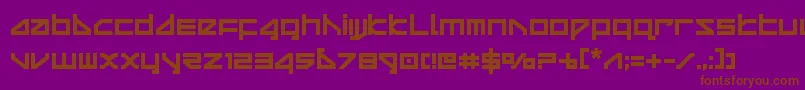 deltarayboldcompact Font – Brown Fonts on Purple Background