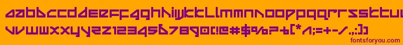 deltarayboldcompact Font – Purple Fonts on Orange Background