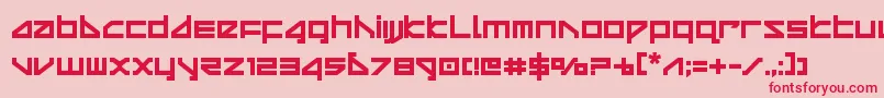 deltarayboldcompact Font – Red Fonts on Pink Background