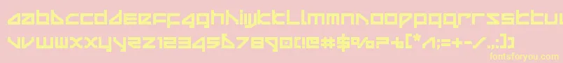 deltarayboldcompact Font – Yellow Fonts on Pink Background