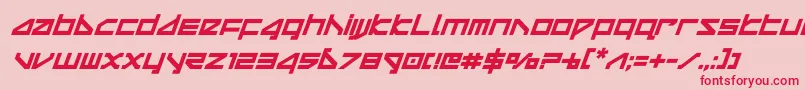 deltarayboldcompactital Font – Red Fonts on Pink Background