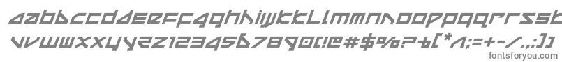 フォントdeltarayboldital – 白い背景に灰色の文字