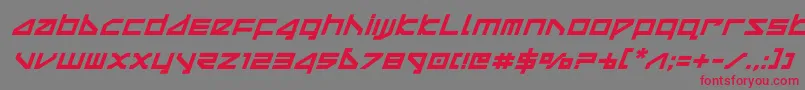 deltarayboldital Font – Red Fonts on Gray Background