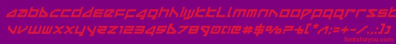 deltarayboldital Font – Red Fonts on Purple Background