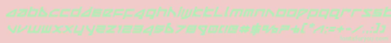 deltarayboldital-Schriftart – Grüne Schriften auf rosa Hintergrund