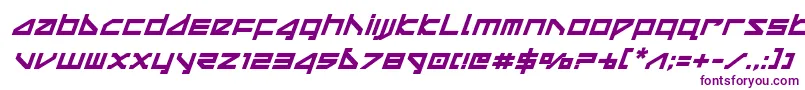 deltarayboldital Font – Purple Fonts on White Background