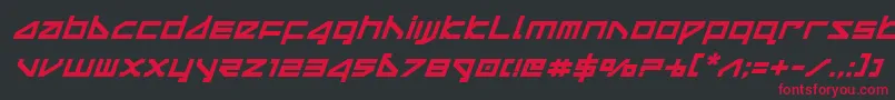 deltarayboldital Font – Red Fonts on Black Background