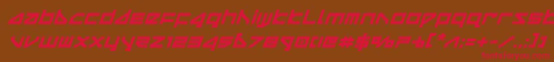 deltarayboldital Font – Red Fonts on Brown Background