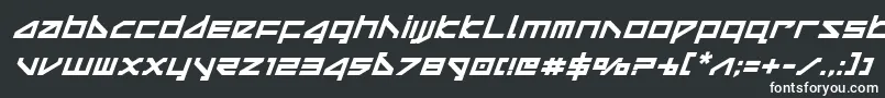 deltarayboldital Font – White Fonts on Black Background