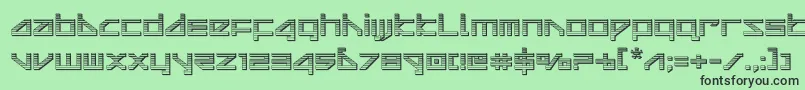 deltaraychrome Font – Black Fonts on Green Background