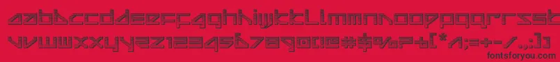 deltaraychrome Font – Black Fonts on Red Background