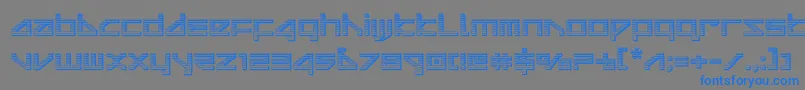deltaraychrome-Schriftart – Blaue Schriften auf grauem Hintergrund