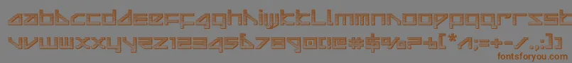 deltaraychrome Font – Brown Fonts on Gray Background