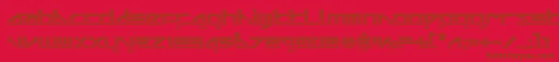 Czcionka deltaraychrome – brązowe czcionki na czerwonym tle