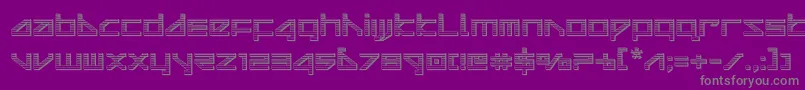 deltaraychrome Font – Gray Fonts on Purple Background