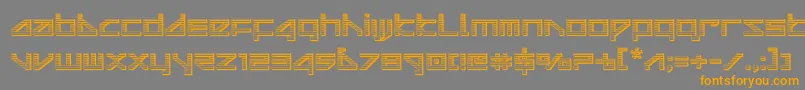 deltaraychrome Font – Orange Fonts on Gray Background