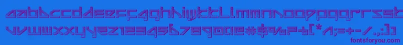 deltaraychrome Font – Purple Fonts on Blue Background
