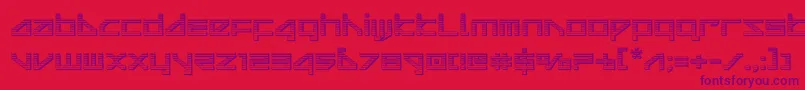 deltaraychrome Font – Purple Fonts on Red Background