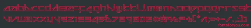 Police deltaraychrome – polices rouges sur fond noir