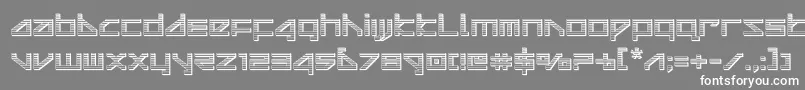 フォントdeltaraychrome – 灰色の背景に白い文字