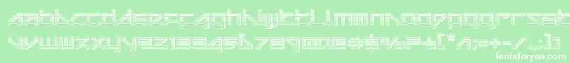 フォントdeltaraychrome – 緑の背景に白い文字