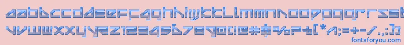 deltaraychrome Font – Blue Fonts on Pink Background