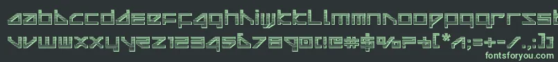 deltaraychrome Font – Green Fonts on Black Background