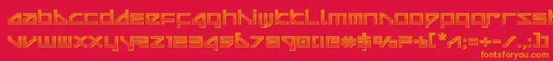 deltaraychrome Font – Orange Fonts on Red Background