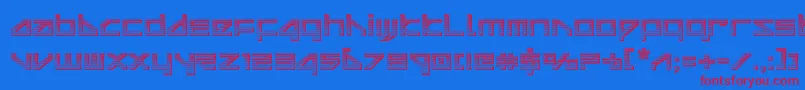 deltaraychrome Font – Red Fonts on Blue Background