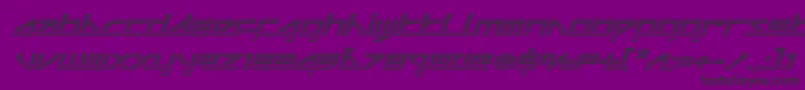 deltaraychromeital Font – Black Fonts on Purple Background