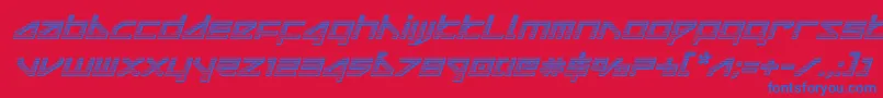 deltaraychromeital Font – Blue Fonts on Red Background