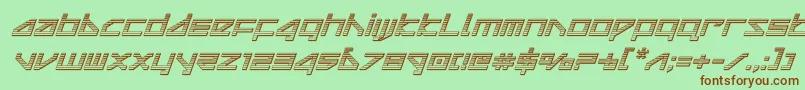 deltaraychromeital-fontti – ruskeat fontit vihreällä taustalla